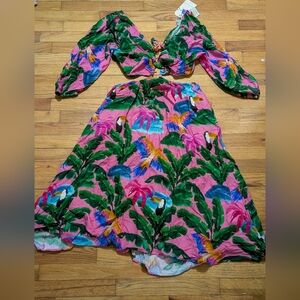 Farm Rio Cutout Dress